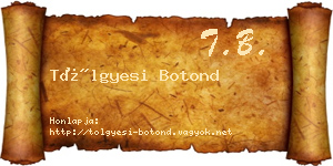 Tölgyesi Botond névjegykártya
